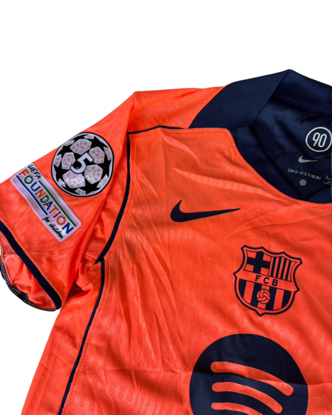 Camiseta FC Barcelona 2025/26 - Lamine Yamal #10 (Edición Especial Total 90) - Versión Jugador + Parches Champions